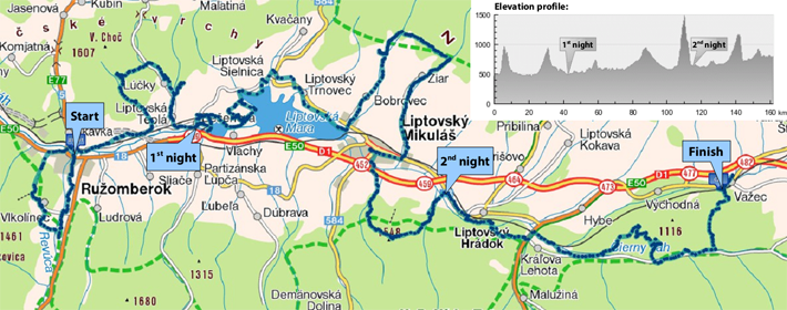 Liptov Funny Cycling Ride - map overview